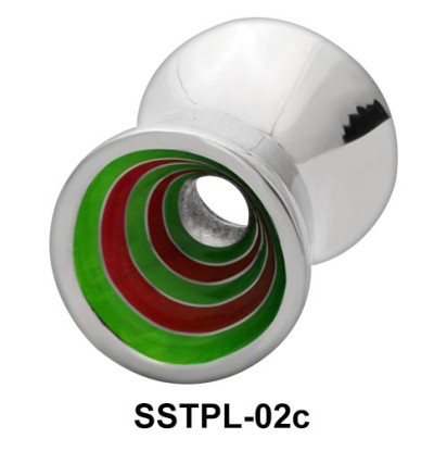 Colorful Spirals Plugs and Tunnels SSTPL-02c